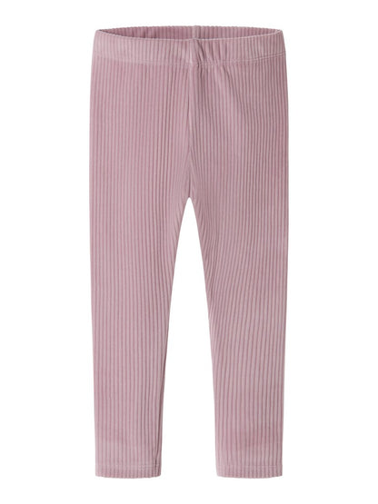 Leggings Byxa Veloa Ribbad Velour Rosa