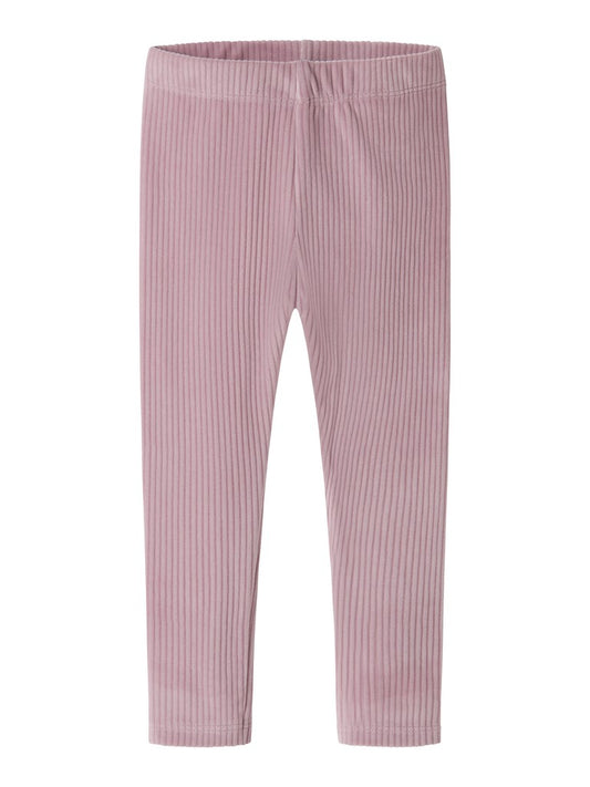 Leggings Byxa Veloa Ribbad Velour Rosa