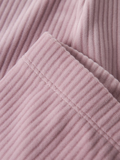 Leggings Byxa Veloa Ribbad Velour Rosa