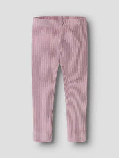 Leggings Byxa Veloa Ribbad Velour Rosa