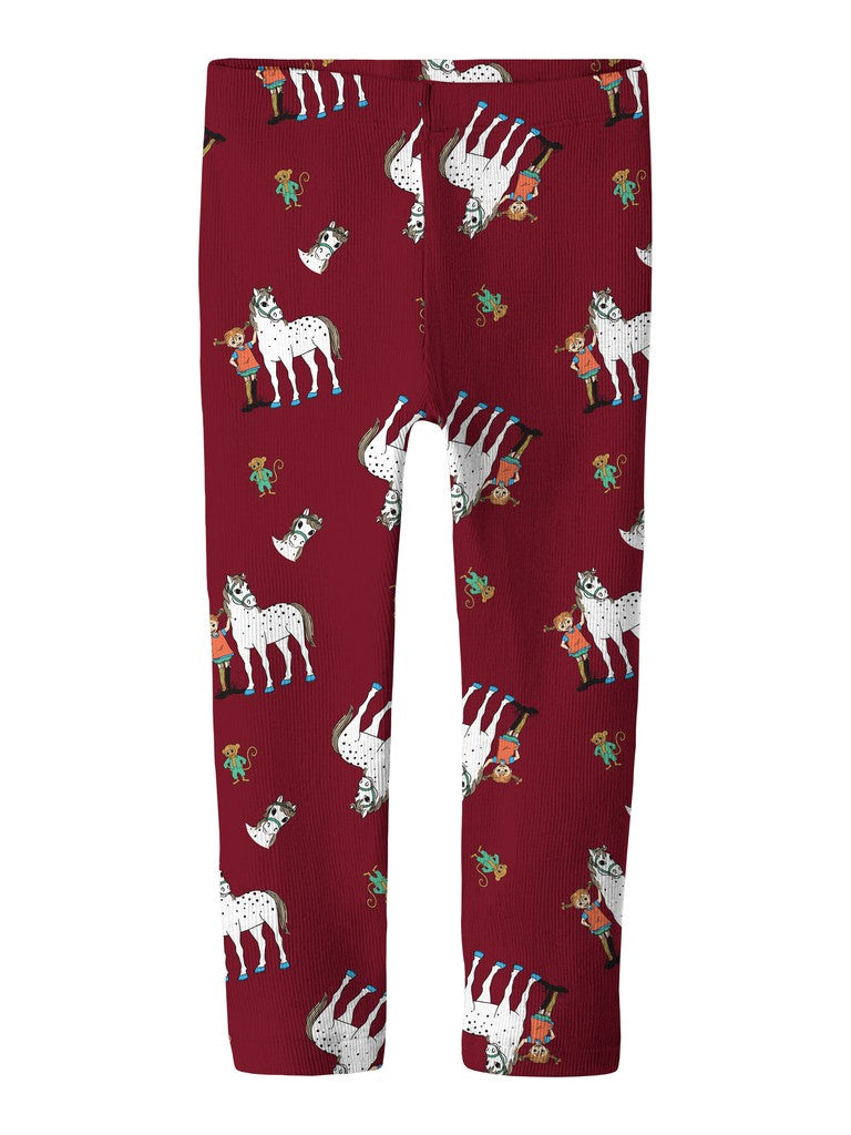 Leggings Pippi Långstrump Okka Röd