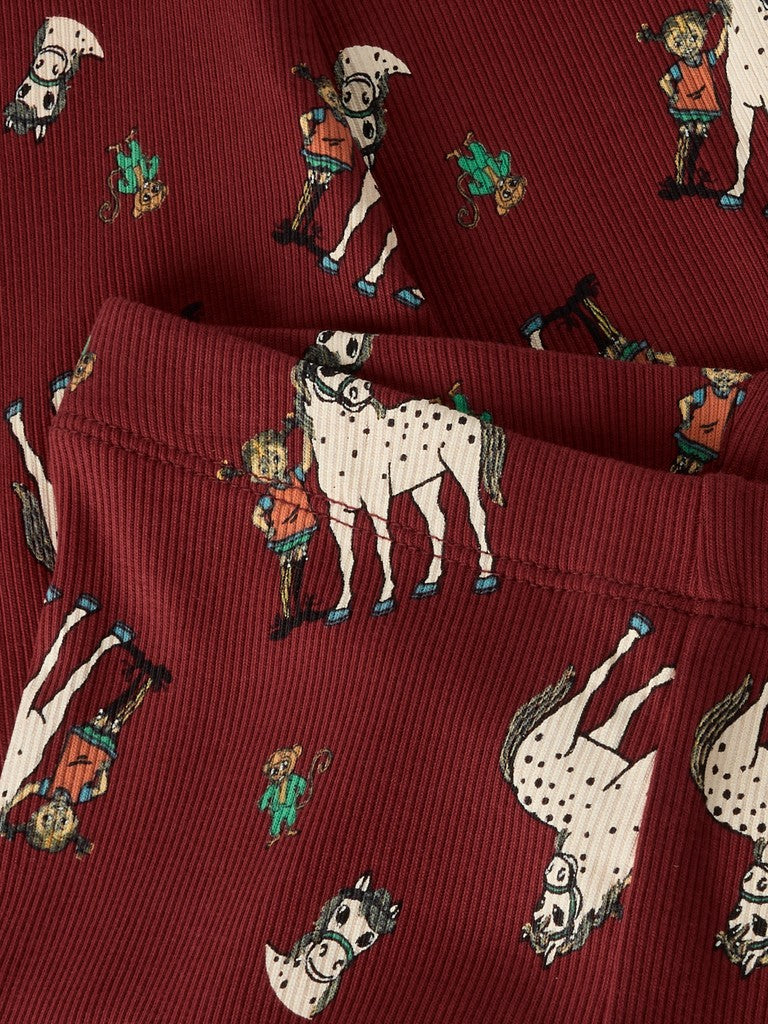 Leggings Pippi Långstrump Okka Röd
