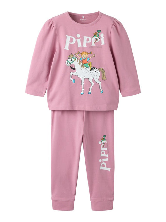 2-delad Pyjamas Pippi Långstrump Siri Rosa