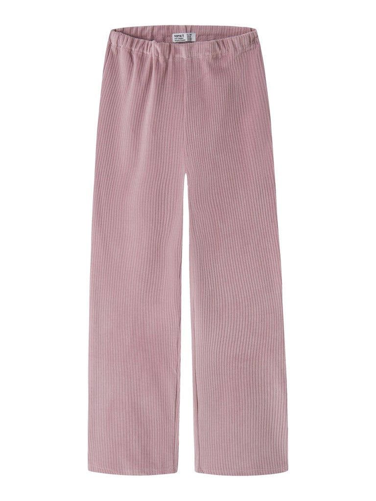 Byxa Veloa Ribbad Velour K Rosa