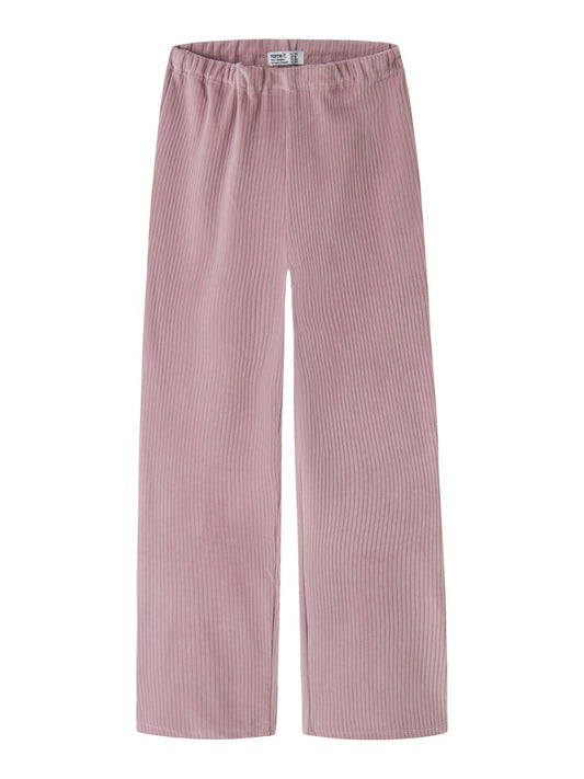 Byxa Veloa Ribbad Velour K Rosa
