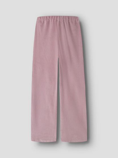 Byxa Veloa Ribbad Velour K Rosa