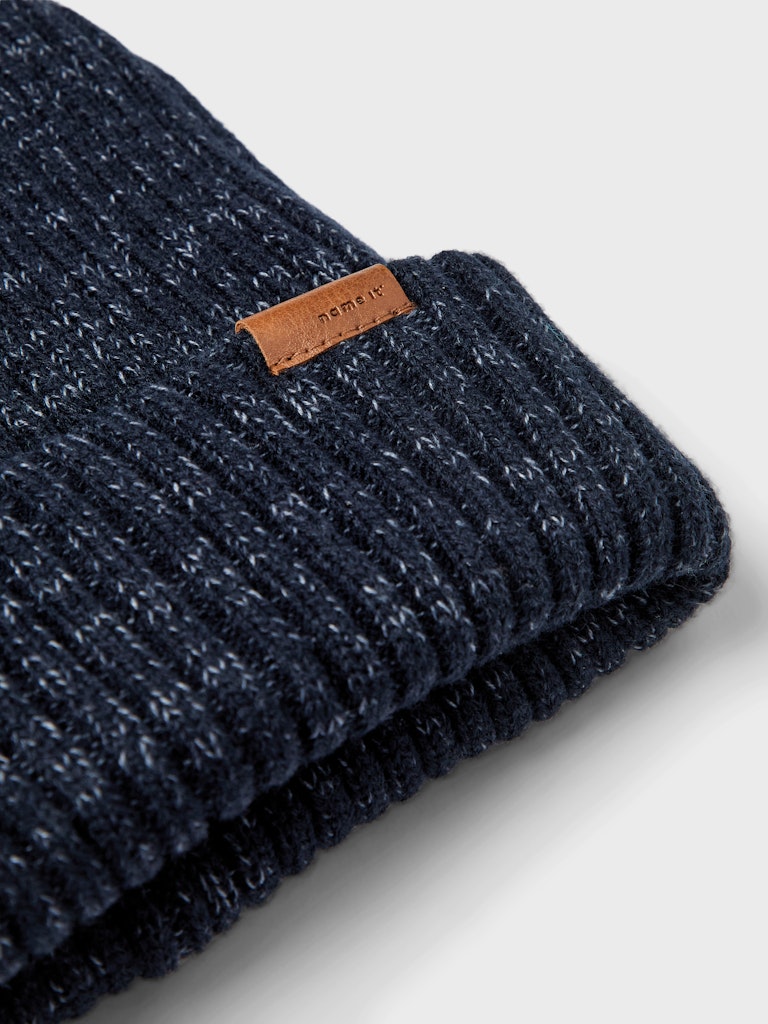 Mössa Milan Ribbstickad K Marinblå