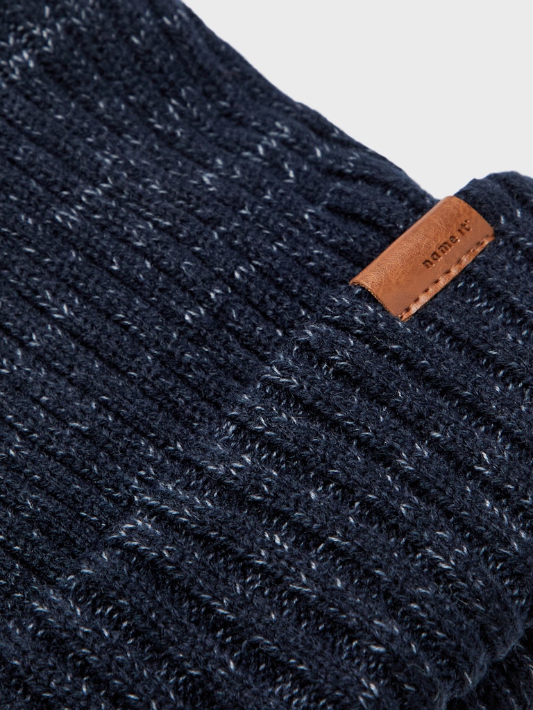 Mössa Milan Ribbstickad M Marinblå