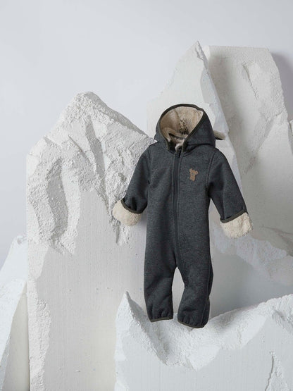 Softshell Overall Vattentät Mada Teddyfoder Enfärgad Grå