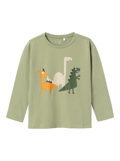 Långärmad T-shirt Onati Dinosaurie Grön