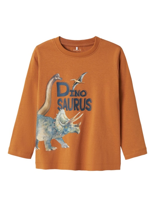 Långärmad T-shirt Dinosaurie Kas Brun