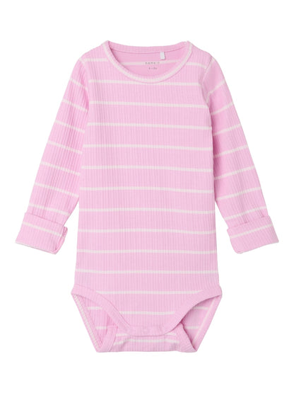 Body Ribbad Randig Kianna Rosa/Vit