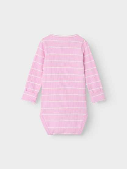 Body Ribbad Randig Kianna Rosa/Vit