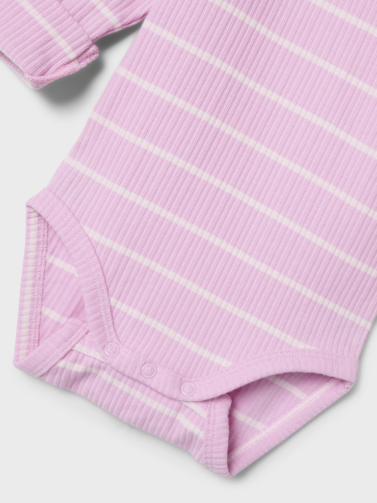 Body Ribbad Randig Kianna Rosa/Vit