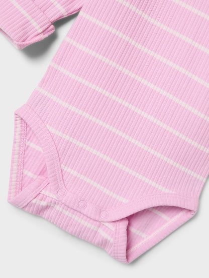 Body Ribbad Randig Kianna Rosa/Vit