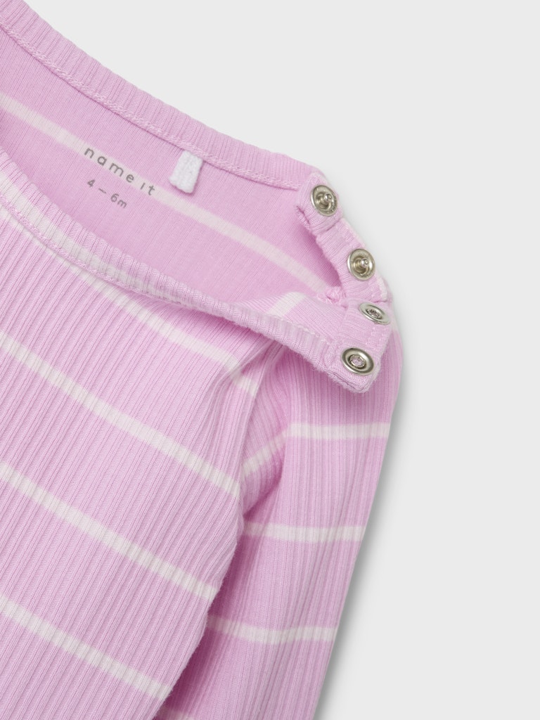 Body Ribbad Randig Kianna Rosa/Vit