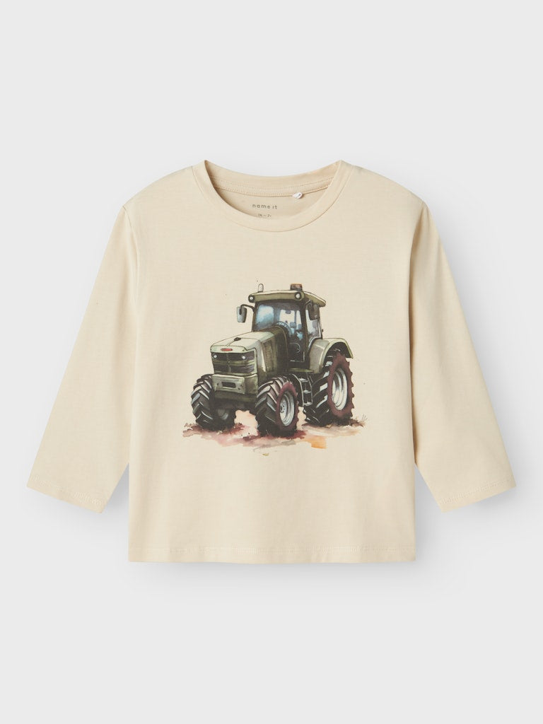 Långärmad T-shirt Nisa Traktor Beige