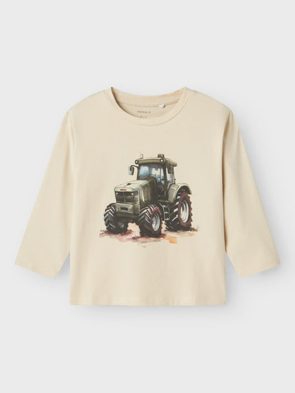 Långärmad T-shirt Nisa Traktor Beige