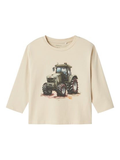 Långärmad T-shirt Nisa Traktor Beige