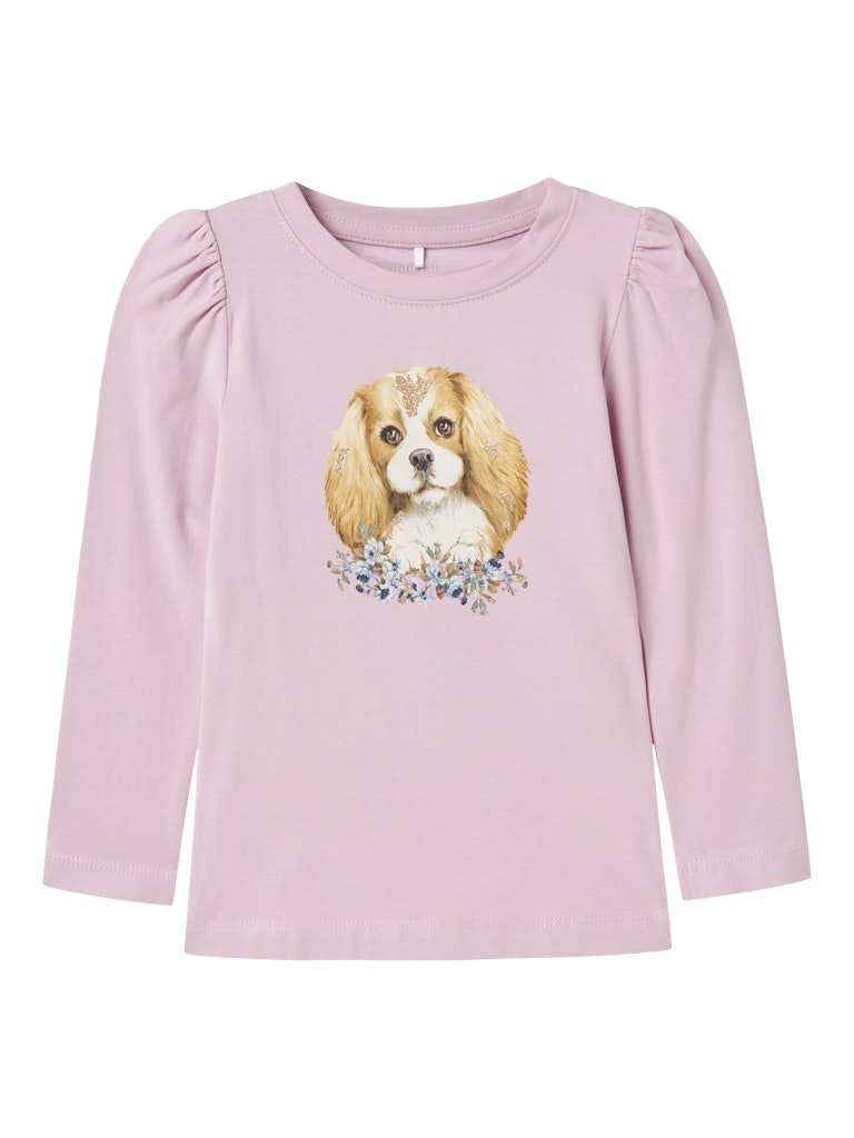 Långärmad Topp Hund Ramoni Glitter Rosa