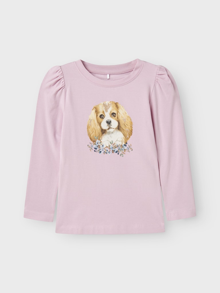 Långärmad Topp Hund Ramoni Glitter Rosa