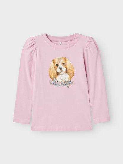 Långärmad Topp Hund Ramoni Glitter Rosa