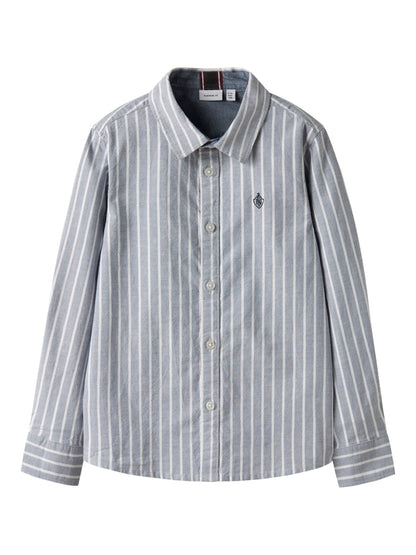 Långärmad Skjorta Rekid Ränder M Blå/Vit