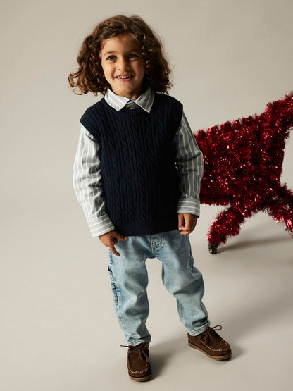 Långärmad Skjorta Rekid Ränder M Blå/Vit