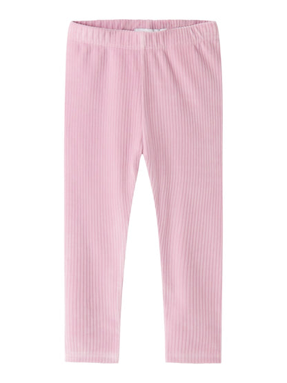 Leggings Byxa Veloa Ribbad Velour Rosa