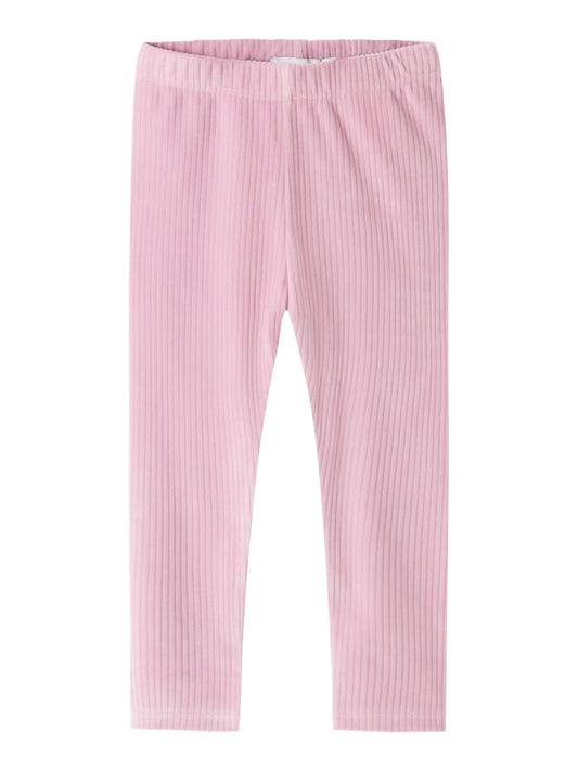 Leggings Byxa Veloa Ribbad Velour Rosa