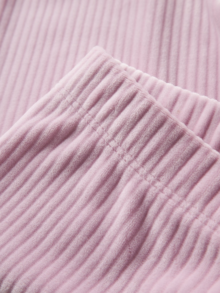 Leggings Byxa Veloa Ribbad Velour Rosa