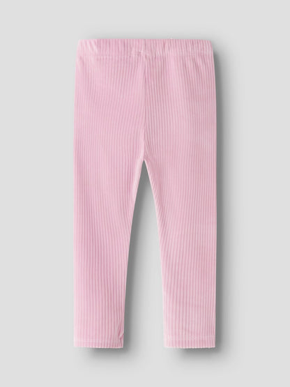 Leggings Byxa Veloa Ribbad Velour Rosa