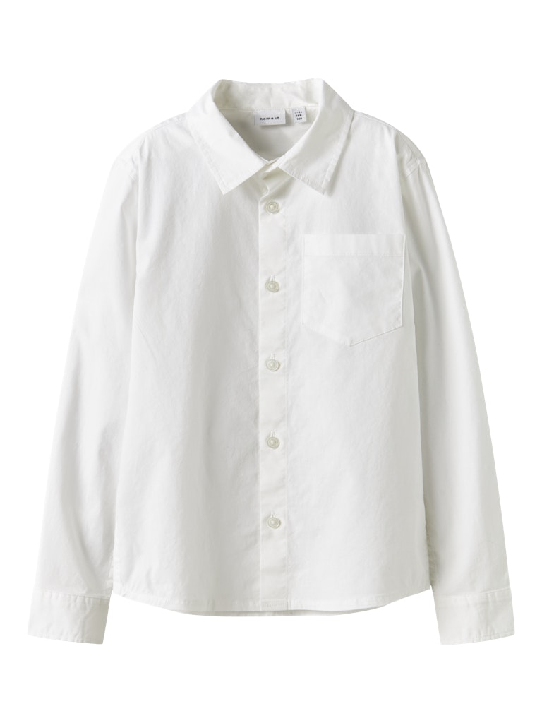 Långärmad Skjorta Refred Enfärgad Vit