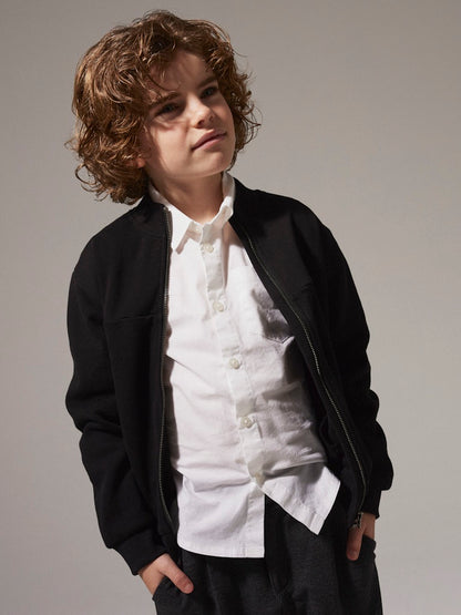 Långärmad Skjorta Refred Enfärgad Vit