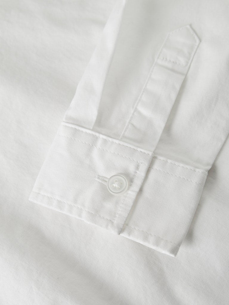 Långärmad Skjorta Refred Enfärgad Vit