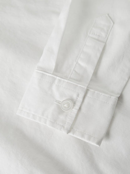 Långärmad Skjorta Refred Enfärgad Vit