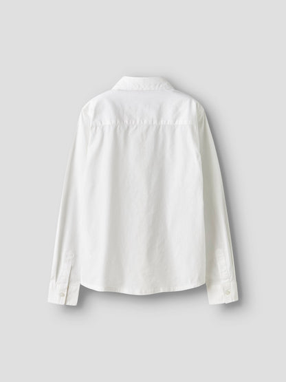 Långärmad Skjorta Refred Enfärgad Vit