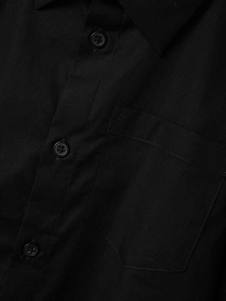 Långärmad Skjorta Refred Enfärgad Svart