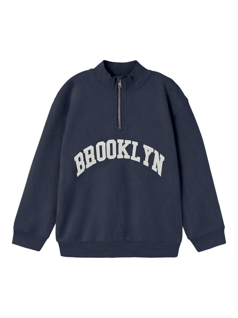 Sweattröja Styn Dragkedja Brooklyn Blå