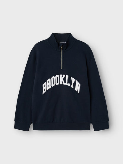 Sweattröja Styn Dragkedja Brooklyn Blå