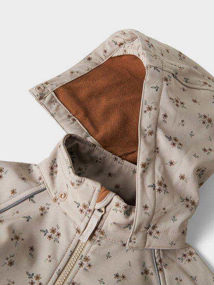 Softshell Jacka K Vattentät Alfa08 Blommor Beige