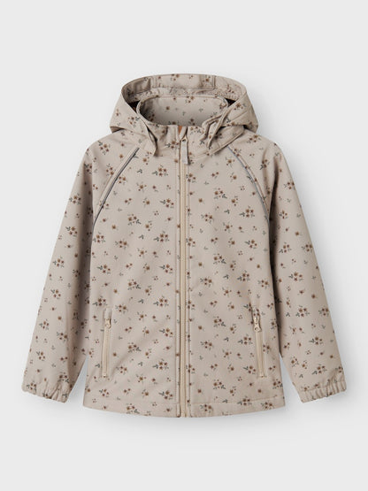 Softshell Jacka K Vattentät Alfa08 Blommor Beige