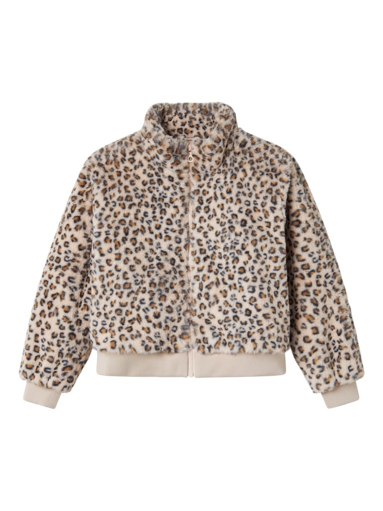 Jacka Fuskpäls K Mila Leopard Beige