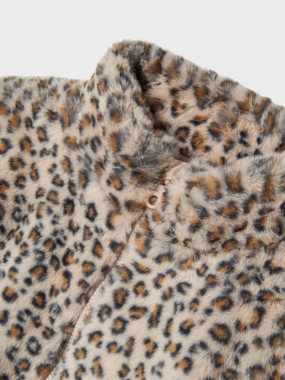 Jacka Fuskpäls K Mila Leopard Beige