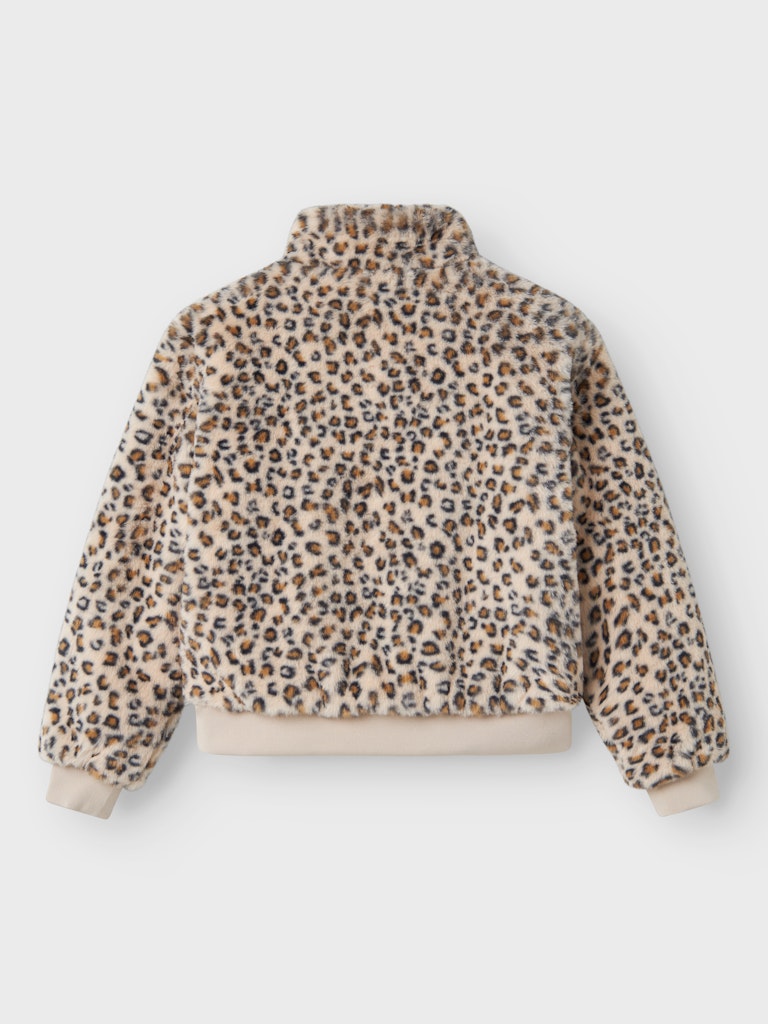 Jacka Fuskpäls K Mila Leopard Beige