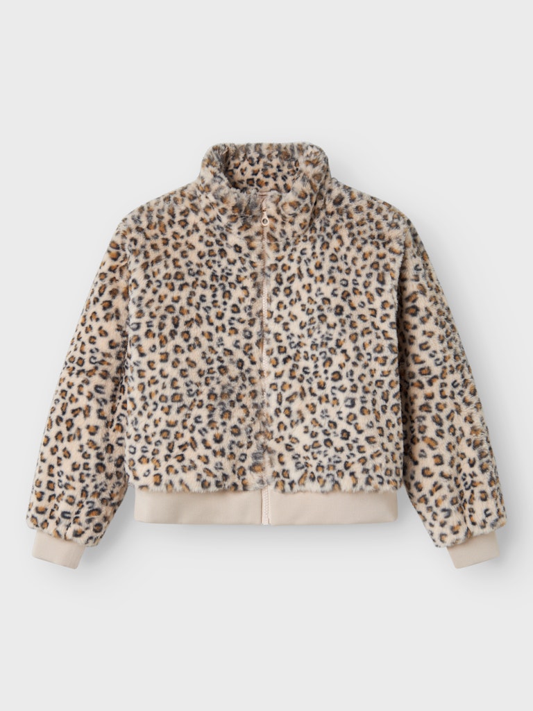 Jacka Fuskpäls K Mila Leopard Beige