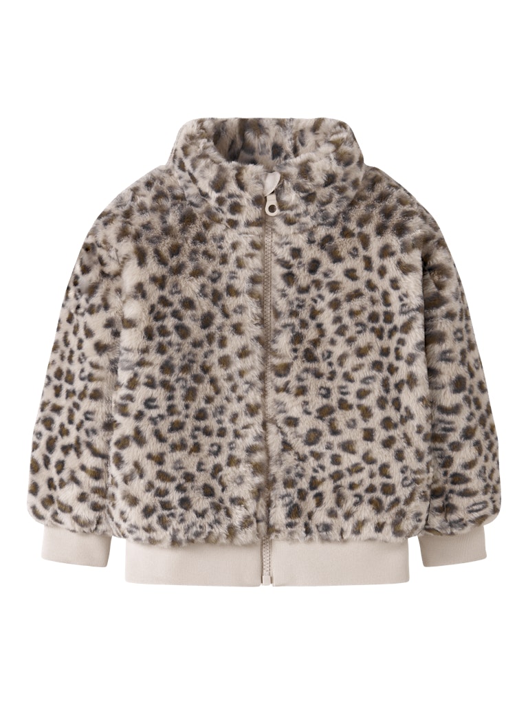 Jacka Fuskpäls M Mila Leopard Beige