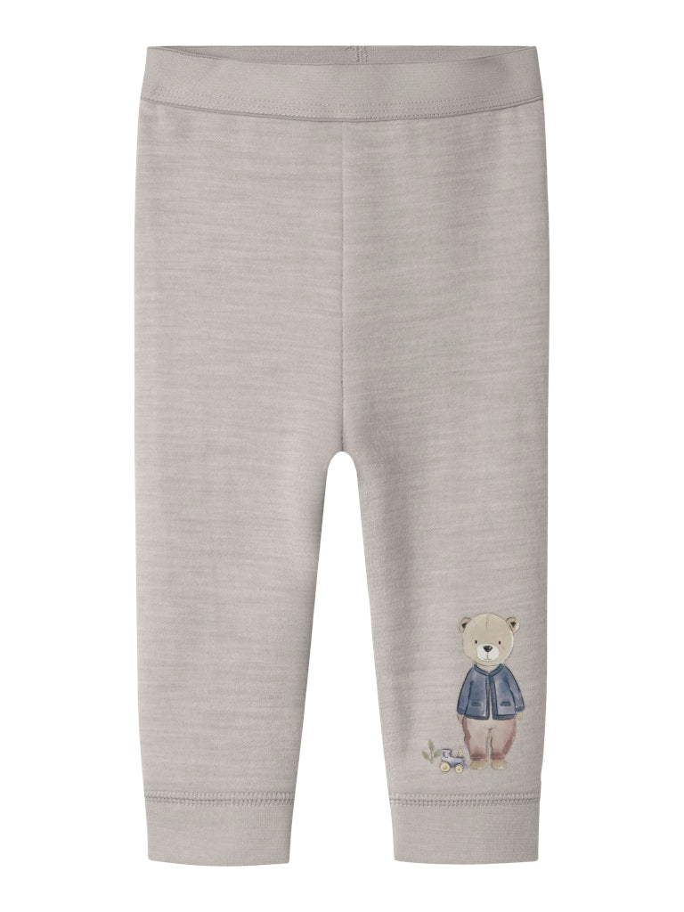Leggings Merinoull/Bomull Wup Nalle Grå