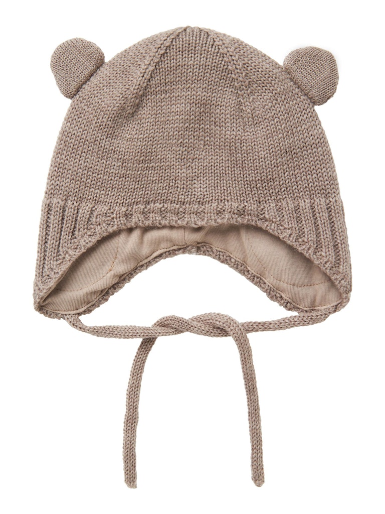 Mössa Merinoull Stickad Wruni Grå Beige