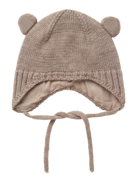 Mössa Merinoull Stickad Wruni Grå Beige